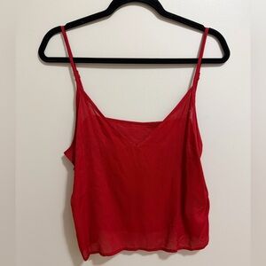 FARM Rio Vibrant Red Camisole Crop Top Size Medium